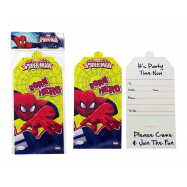 Spiderman Invitation Card, Pack of 10