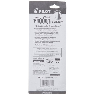 Pilot Frixion Clicker Roller Pen Black