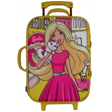 Barbie Trolley Bag Yellow