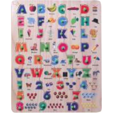 Wood O Plast English Alphabet and Numbers with Pictures