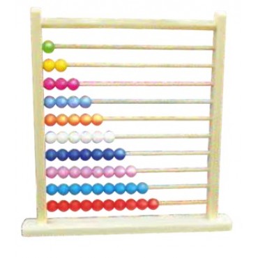 Wood O Plast Abacus Large with Plastic Beads 55 Beads