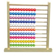 Wood O Plast Abacus Large with Plastic Beads 100 Beads