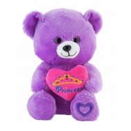 Jungly World Princess Teddy Bear Purple 10 inch