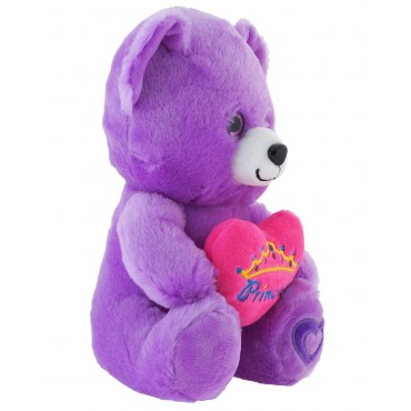 Jungly World Princess Teddy Bear Purple 10 inch