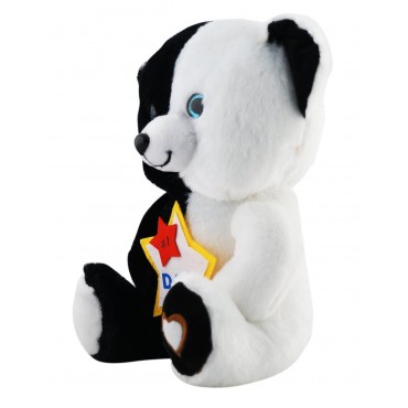 Jungly World No 1 Dad Teddy Bear Black White 10 inch