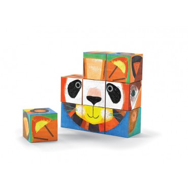 Crocodile Creek Make A Face Mix & Match Block Puzzle