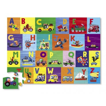 Crocodile Creek ABC Vehicle Shaped Floor Puzzle