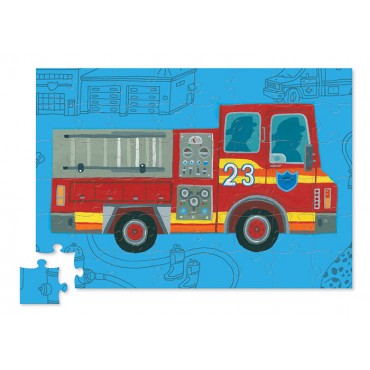 Crocodile Creek Fire Truck Vehicle Puzzle