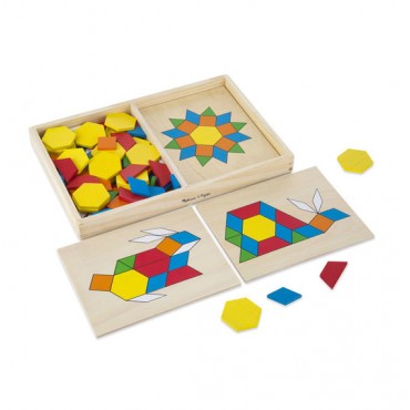 Melissa & Doug Pattern Blocks and Boards Classic Toy