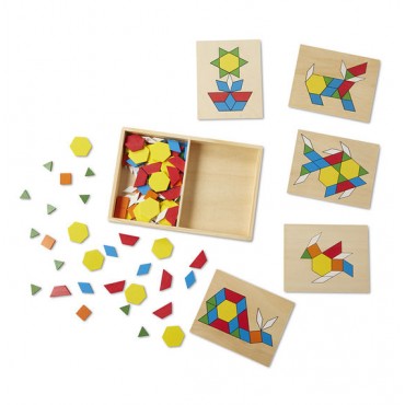 Melissa & Doug Pattern Blocks and Boards Classic Toy