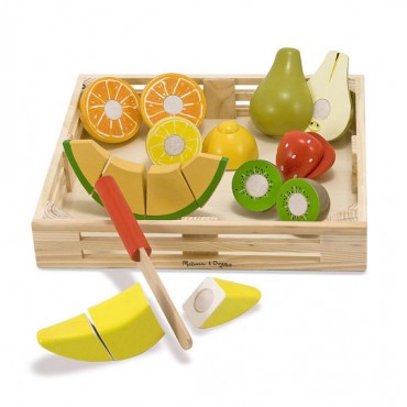 Melissa & Doug Cutting Fruit Set Wooden Play Food