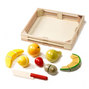 Melissa & Doug Cutting Fruit Set Wooden Play Food