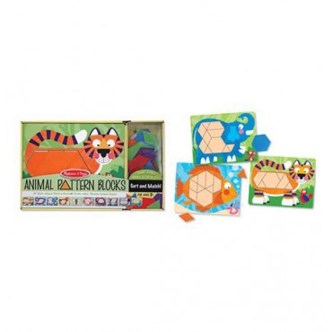 Melissa & Doug Animal Pattern Blocks Set