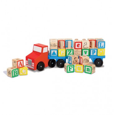 Melissa & Doug Alphabet Blocks Wooden Truck