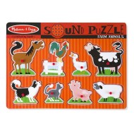 Melissa & Doug Farm Animals Sound Puzzle 8 Pieces