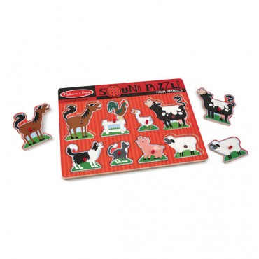 Melissa & Doug Farm Animals Sound Puzzle 8 Pieces