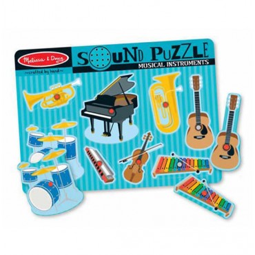 Melissa & Doug Musical Instruments Sound Puzzle 8 Pieces