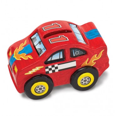 Melissa & Doug Decorate Your Own Race Car Bank