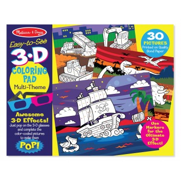 Melissa & Doug 3D Coloring Book Boy