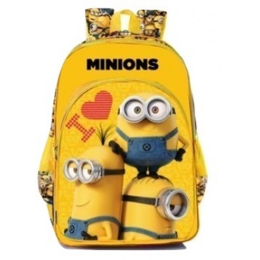 I Love Minions Yellow and Black School Bag 16 inch