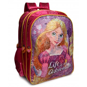 Disney Princess Reversible Sequence School Bag 14 inch Pink