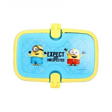 Minions Blue Lunch Box With Handle Yellow