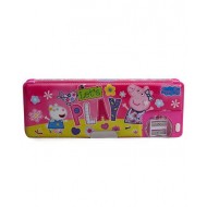 Peppa Pig 1 Button Pencil Box Pink