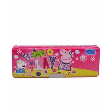 Peppa Pig 1 Button Pencil Box Pink