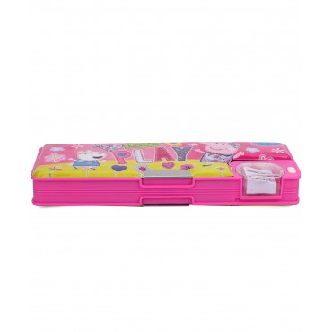 Peppa Pig 1 Button Pencil Box Pink