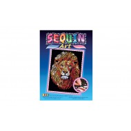 Sequin Art Blue Lion