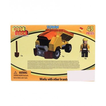 Best Lock Dump Truck Construction Block Set 43 Piece