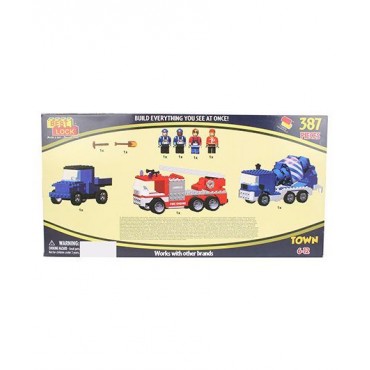 Best Lock Fire Engine Construction Block Set 387 Pieces