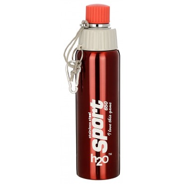 H2O Stainless Steel Water Bottle 650ml SB166