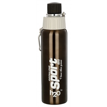 H2O Stainless Steel Water Bottle 650ml SB166