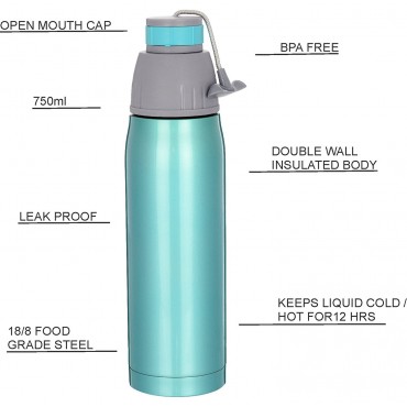 H2O Stainless Steel Water Bottle 750ml SB501