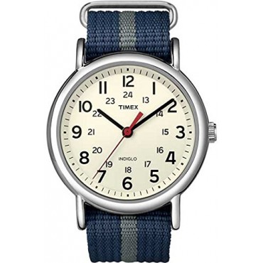 Timex Weekender Indiglo Analog Beige Dial Unisex Watch -T2N654