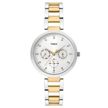 Timex E-Class Analog Silver Dial Girl's Watch - TW000X207