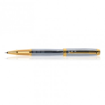 Parker Ambient Shiny CHROME Chiselled GT Roller Ball Pen