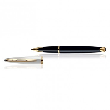 Waterman Carene Dlx Blk GT Fountain Pen Fine Nib