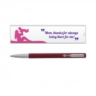 Parker Vector Std CT Roller Ball Pen Red with Mom Quote 1