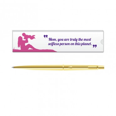 Parker Classic Gold GT Ball Pen with Mom Quote 3
