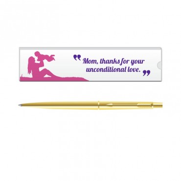 Parker Classic Gold GT Ball Pen with Mom Quote 4