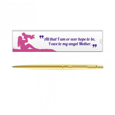 Parker Classic Gold GT Ball Pen with Mom Quote 5