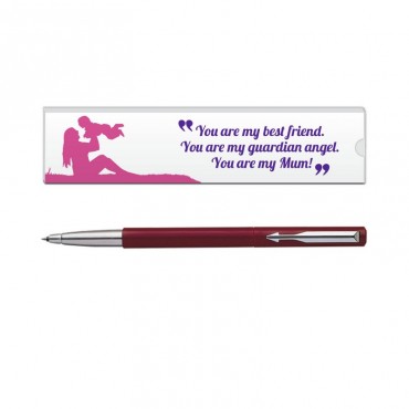 Parker Vector Std CT Roller Ball Pen Red with Mom Quote 6