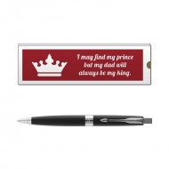 Parker Aster Lacque Black CT BP with Dad Quote 4