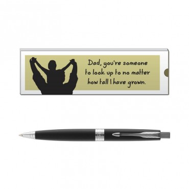 Parker Aster Lacque Black CT BP with Dad Quote 6