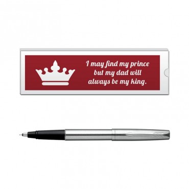 Parker Frontier Stainless Steel CT Roller Ball Pen with Dad Quote 4