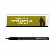 Parker Frontier Matte Black CT Roller Ball Pen with Dad Quote 3