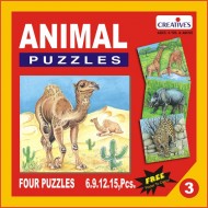 Creative's Animal Puzzle No. 3 6 to 15 Pieces