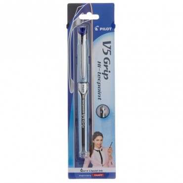 Pilot Hi Techpoint V5 Grip Blue Pen Pack of 12